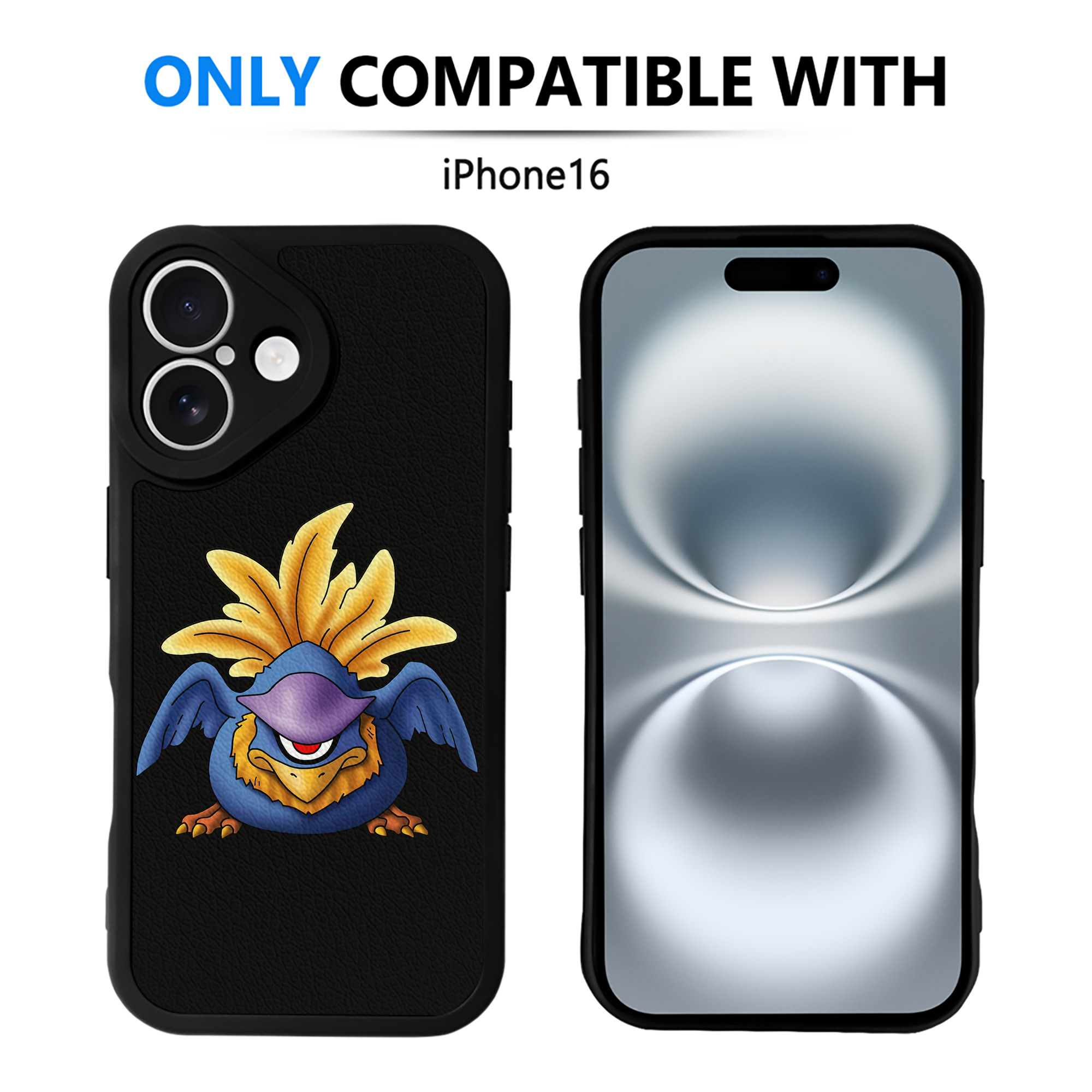 （画像用） ドラゴンクエスト Doragon Kuesuto Dragon Quest 【iPhone 16シリーズ対応】シリコンスマホケース（レザー調） 材質：シリコン